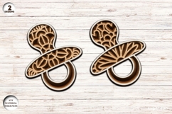 Pacifier Baby Shower Laser Cut | Glowforge | SVG Product Image 1