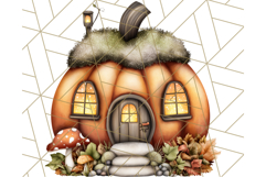 Halloween Fairy House Clipart PNG, Spooky Cottage Art Product Image 5