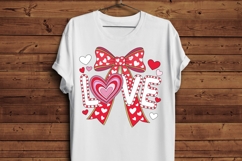 Valentine LOVE Bow Sublimation PNG Product Image 4
