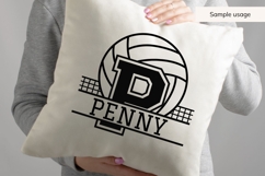 Volleyball Monogram SVG Alphabet AZ | Split Letter Product Image 5