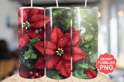 Christmas Flowers Tumbler | Christmas Tumbler Wrap Product Image 1