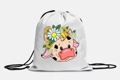 sublimation funny cow, summer cow, summer png, cow with dais Product Image 5