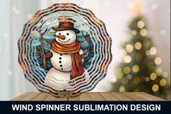 Snowman Stained Glass Wind Spinner - Snowman Wind Spinner Product Image 6