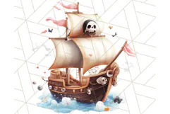 Cartoon Pirate Kids and Animals PNG Clipart for Fun Designs Product Image 4