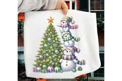 Cute Christmas Snowman PNG, Funny Christmas Snowman PNG Product Image 1
