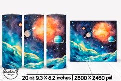 Space tumbler wrap, Cosmic landscape sublimation Product Image 1