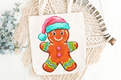 Brushstroke Gingerbread Man Sublimation Png. Product Image 5