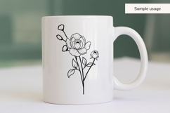 Hand Drawn Peonies Bouquet SVG Product Image 5