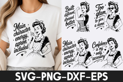 Funny Retro Woman SVG | Vintage Funny Quotes PNG DXF EPS SVG Product Image 1