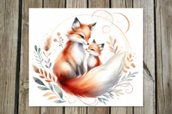 Mother's day animals | cute fox Skinny tumbler design PLUS Product Image 5