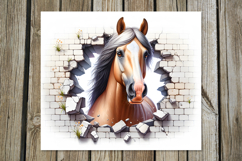 Horse &amp; wall | 8 skinny tumbler Sublimation designs Product Image 5