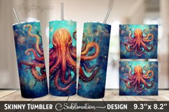 Octopus Tumbler Sublimation Design Product Image 1