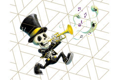Quirky Skeleton Clipart PNG, Funny Halloween Bones Art Product Image 5