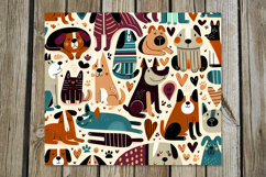 Modern Cats &amp; dogs | 8 skinny tumbler Sublimation designs Product Image 5