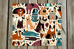 Modern Cats & dogs | 8 skinny tumbler Sublimation designs Product Image 5
