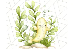 Under the Sea Nursery Clipart, Ocean Animals PNG Product Image 5