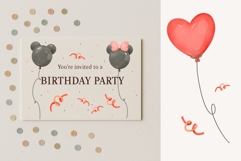 Watercolor Colorful Balloons Clipart Product Image 5