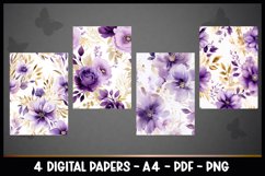 4 Digital Papers Vintage Florals I Vintage Theme Product Image 2