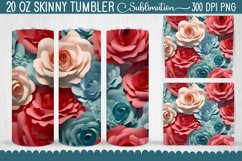 3D Rose Flowers Tumbler - 19 Designs Product Image 6