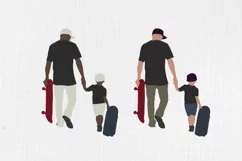 Fathers day clipart, Family clipart, Father and son, 18PNG Product Image 5