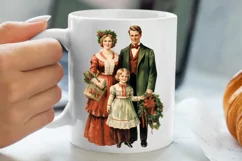 Vintage Christmas Clipart, Vintage Christmas Clipart Product Image 5