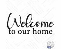 Inspirational Farmhouse Round Sign Svg, Welcome To Our Home Product Image 2