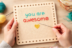 Square basket base for embroidery digital file 10 inch cross Product Image 5