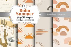 Summer Boho digital paper Seamless backgrounds Product Image 2