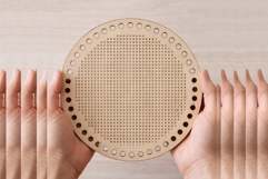 Cross stitch embroidery base round digital download 8 inch Product Image 5