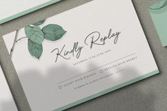 elegant wedding invitation card with leaves decoration Product Image 5