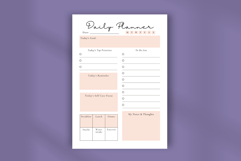 Simple Pastel Daily Planner Template Canva Editable, Minimal Product Image 4