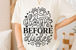 Dogs Before Dudes Svg, Funny Dog Mom Svg, Dog Lover Svg. Product Image 6