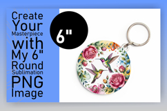 Chic Round Design Keychain PNG , Birds Product Image 1