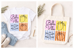 Bella Vita SVG | Italian Retro Grid | Lemon Sardine Tomato Product Image 5