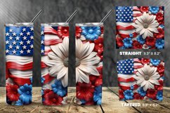 4th of July 3D Floral Sublimation Wrap Bundle Product Image 5