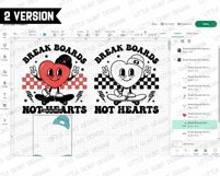 Break Boards Not Hearts SVG PNG | Boy Valentine day Shirt Product Image 5