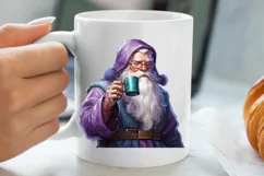 Christmas Purple Santa Claus Sublimation, Christmas PNG Product Image 5