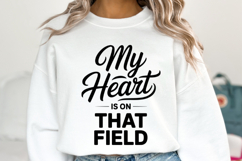 My heart is on that field Svg | Game Day Svg | Shirt Svg Product Image 1