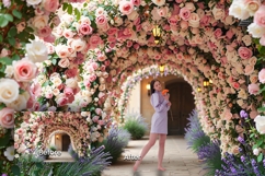 12 Floral Tunnel Arch Digital Backdrops Product Image 5