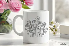 Wildflower Bloom Svg, Flower Meadow SVG, Flowers Svg Product Image 5