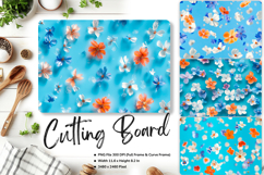 Flower Cutting Board Kitchen Chopping Board Sublimation_5 Product Image 1