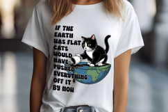If The Earth Was Flat Funny Coffee Cats Product Image 3