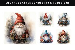 Gnome Square Coaster Design | Square Coaster PNG Product Image 1