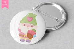 Valentine Gnome watercolor Gnome sublimation kawaii clipart Product Image 5