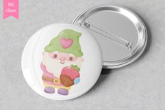 Valentine Gnome watercolor Gnome sublimation kawaii clipart Product Image 5