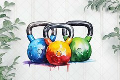Gym Equipment Sublimation Clipart Product Image 1