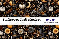 Halloween Jack O'Lantern Patterns JPG Product Image 1