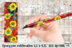 watercolor sunflowers epoxy pen wrap sublimation bundle Product Image 6