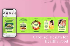 Healthy Food Instagram Carousel &amp; Canva Template Product Image 5