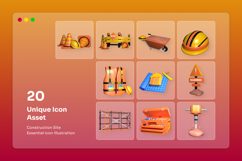 Construction Site Essentials 3D Icon Pack Product Image 5